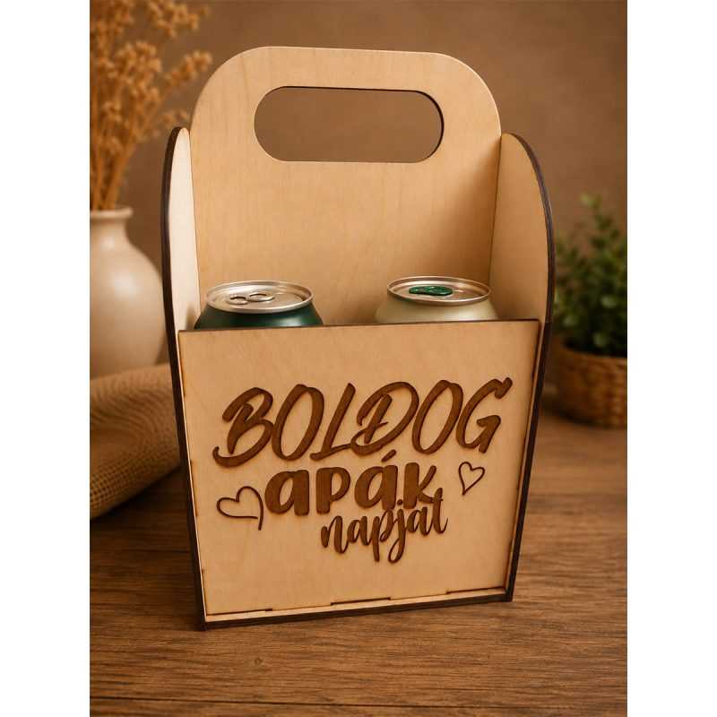 Boldog Apák napját sörtartó