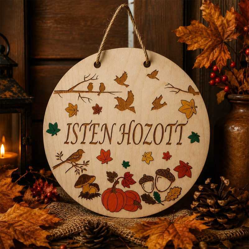 Isten Hozott őszi kopogtató-ajtódísz