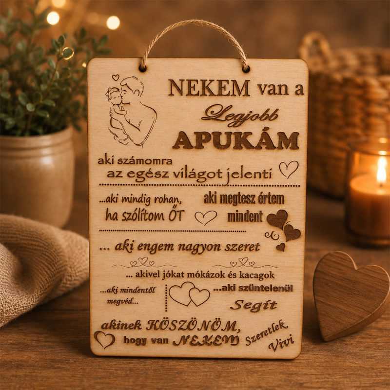 Legjobb Apa gravírozott tábla