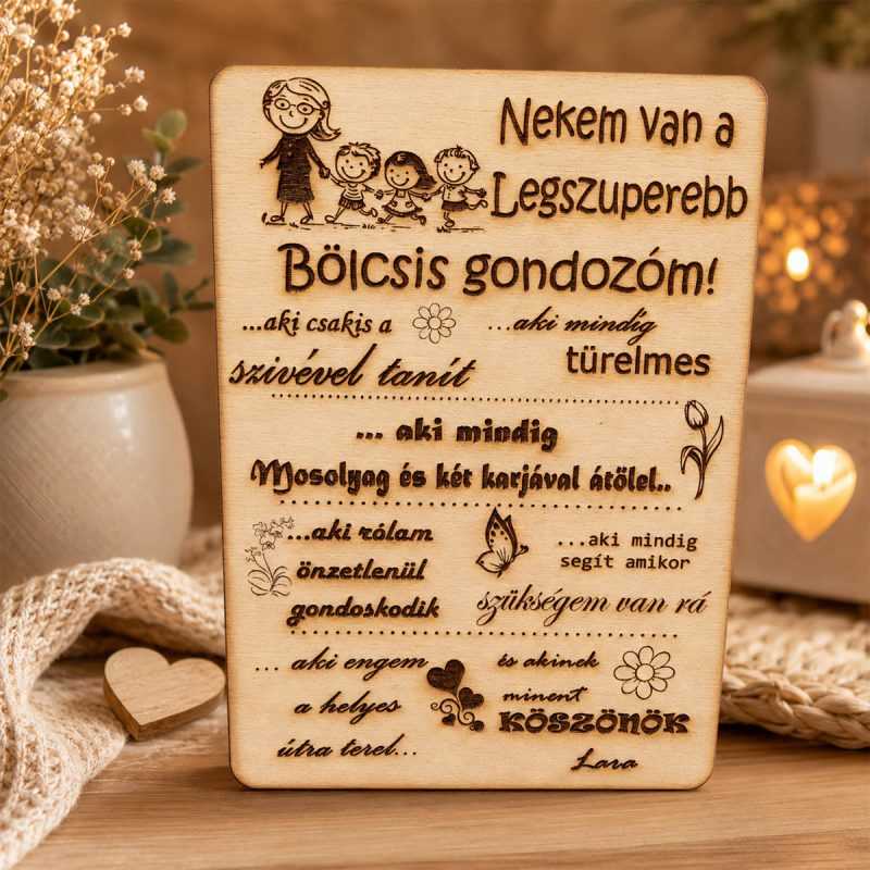 Legjobb Bölcsis Gondozó tábla