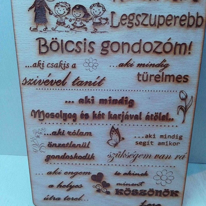 Legjobb Bölcsis Gondozó tábla