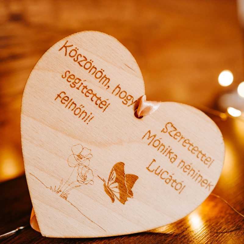Óvónéninek szív köszönet ajándék