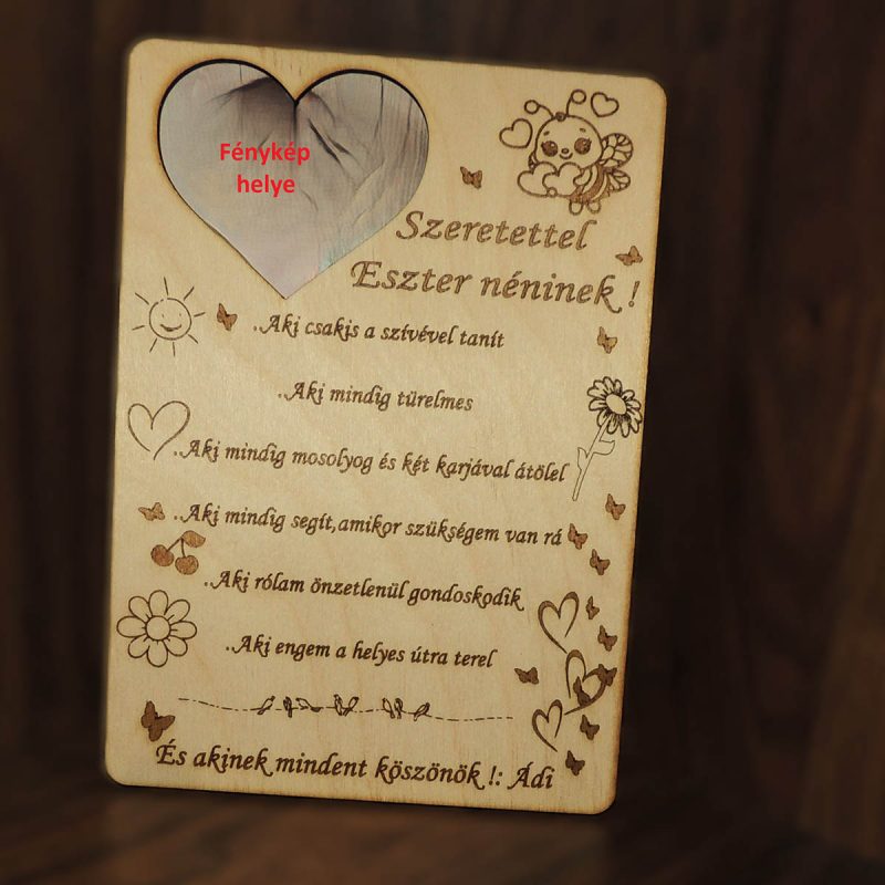 Ovis köszönetajádnék, bölcsis ballagási köszönet ajándék tábla-fényképes