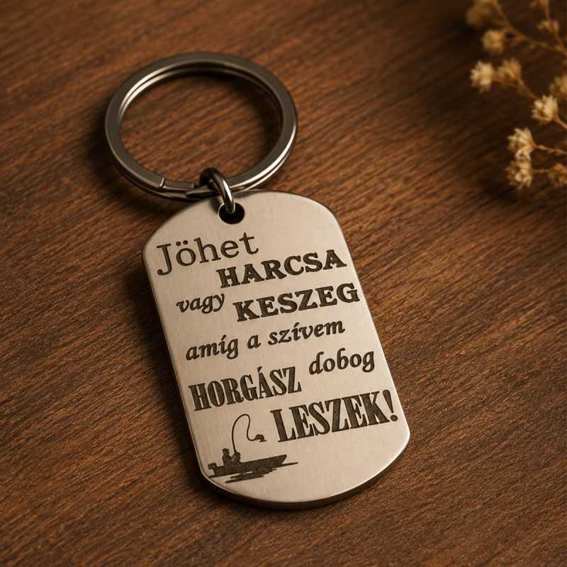Egyedi Horgász kulcstartó